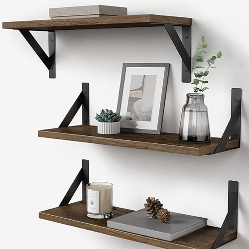 Rustic Wooden Wall Shelves